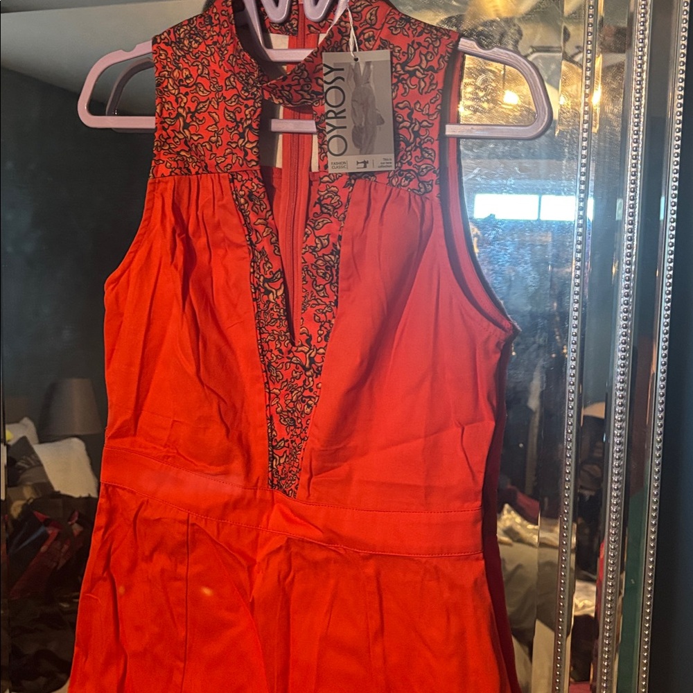 Lola Orange Embroidered Mini Dress - Picture 2 of 6
